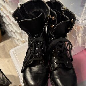 Call It Spring Black Combat Boots